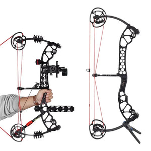 Light Gray SPG LSZED Dual Purpose Compound Bow – 26" ATA Aluminum Alloy Frame SPG