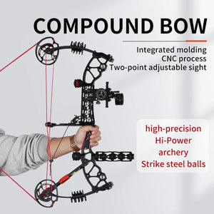 Light Gray SPG LSZED Dual Purpose Compound Bow – 26" ATA Aluminum Alloy Frame SPG