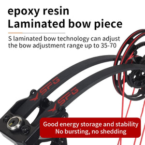 Maroon SPG LSZED Dual Purpose Compound Bow – 26" ATA Aluminum Alloy Frame SPG