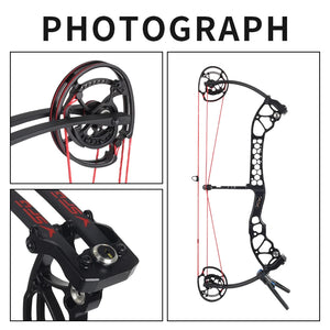 Dark Slate Gray SPG LSZED Dual Purpose Compound Bow – 26" ATA Aluminum Alloy Frame SPG