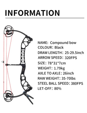 Light Gray SPG LSZED Dual Purpose Compound Bow – 26" ATA Aluminum Alloy Frame SPG