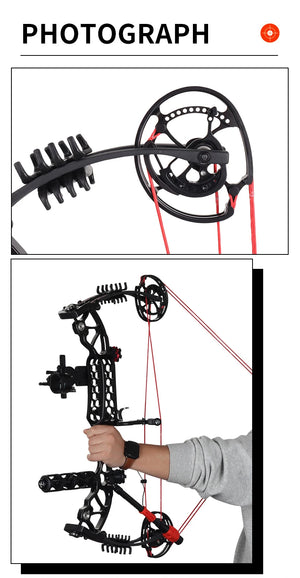 Gray SPG LSZED Dual Purpose Compound Bow – 26" ATA Aluminum Alloy Frame SPG