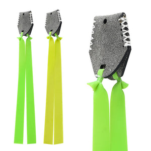 Yellow Green Multi-Shot Large Capacity Slingshot Pit Pouch with Flat Rubber Band Outdoor Slingshot Shooting Steel Ball Accessories SLINGSTER