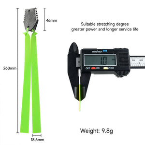 Dark Slate Gray Multi-Shot Large Capacity Slingshot Pit Pouch with Flat Rubber Band Outdoor Slingshot Shooting Steel Ball Accessories SLINGSTER