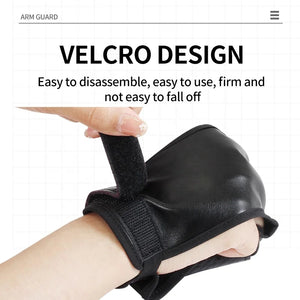 Dark Slate Gray SPG Leather 3-Finger Hand Guard ā Adjustable Archery Glove (Black) SPG