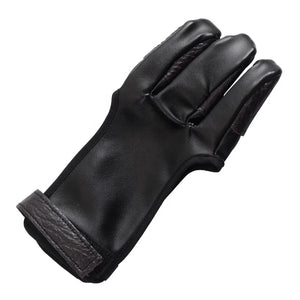 Dark Slate Gray SPG Leather 3-Finger Hand Guard ā Adjustable Archery Glove (Black) SPG