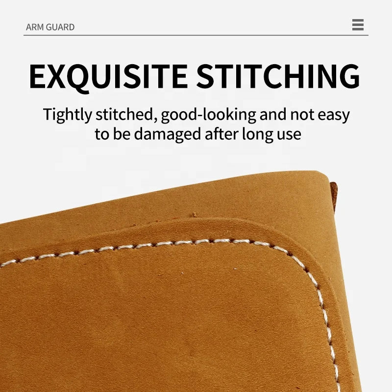 White Smoke SPG Leather Arm Guard – Adjustable Archery Forearm Protector (Brown) SPG