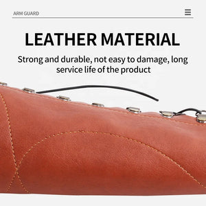 White Smoke SPG Leather Arm Guard – Adjustable Traditional Archery Protection SPG