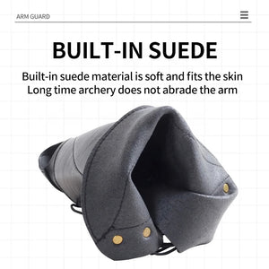 Dark Slate Gray SPG Leather Arm Guard – Adjustable Traditional Archery Protection SPG