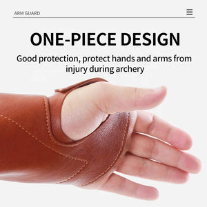 Antique White SPG Leather Arm Guard – Adjustable Traditional Archery Protection SPG