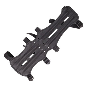 Dark Slate Gray SPG Leather Arm Guard – Long Adjustable Archery Forearm Protector SPG
