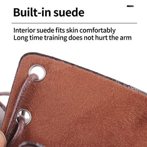 Sienna SPG Leather Arm Guard – Adjustable PU Forearm Protector (Black/Brown) SPG