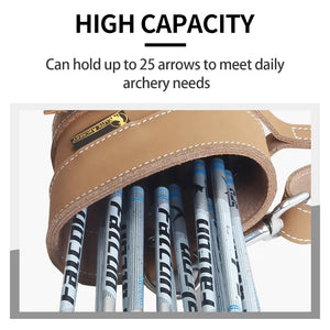 Gray SPG Leather Arrow Bag – Premium Hip/Back Quiver (Black/Brown) SPG