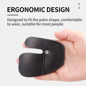 Dark Slate Gray SPG Leather Finger Protector Adjustable Archery Guard – Black SPG