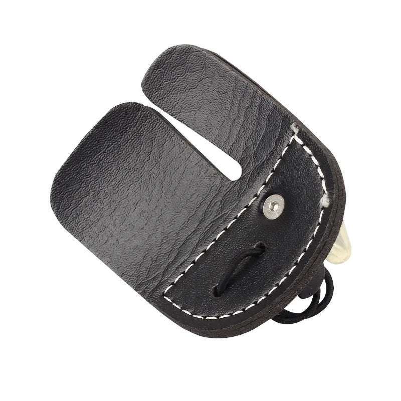 Dark Slate Gray SPG Leather Finger Protector 8.5×7cm for Recurve & Longbow SPG