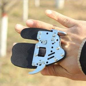 Tan SPG Leather Finger Tab – Adjustable Archery Finger Guard (Black) SPG