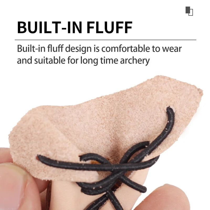 Gray SPG Leather Finger Tabs | 3pcs Recurve Bow Guard Set SPG