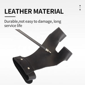 White Smoke SPG Leather Hand Guard – Left-Hand Forearm Protector (Black / Brown) SPG