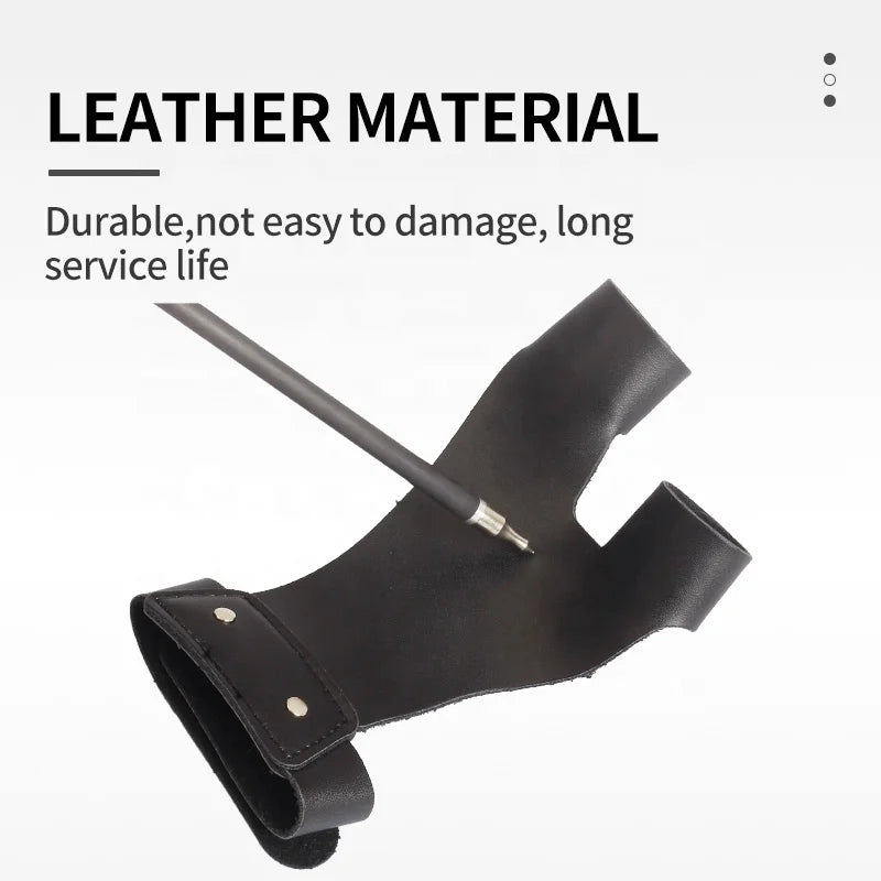 White Smoke SPG Leather Hand Guard – Left-Hand Forearm Protector (Black / Brown) SPG