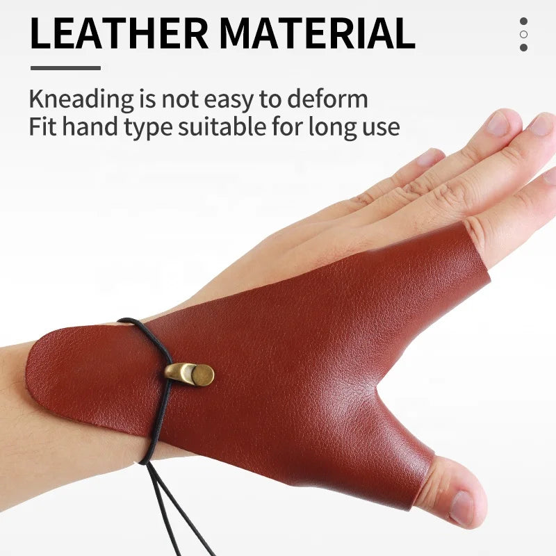Saddle Brown SPG Leather Hand Guard 16×10cm – Archery Hand Protector Black/Brown SPG