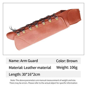 Antique White SPG Leather Arm Guard – Adjustable Traditional Archery Protection SPG