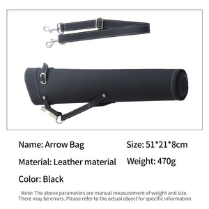 Dark Slate Gray SPG Leather Arrow Bag – Premium Hip/Back Quiver (Black/Brown) SPG