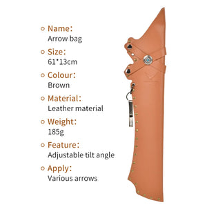 Dark Salmon SPG Leather Arrow Quiver SPG