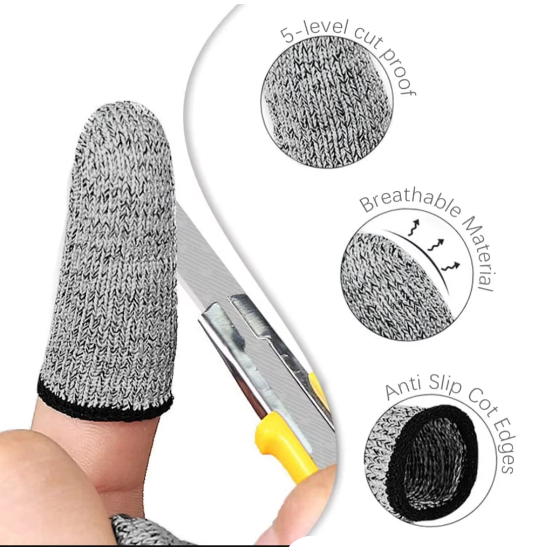 5-Level HPPE Cut Resistant Finger Cots Reusable Anti-Slip Finger Protector Covers