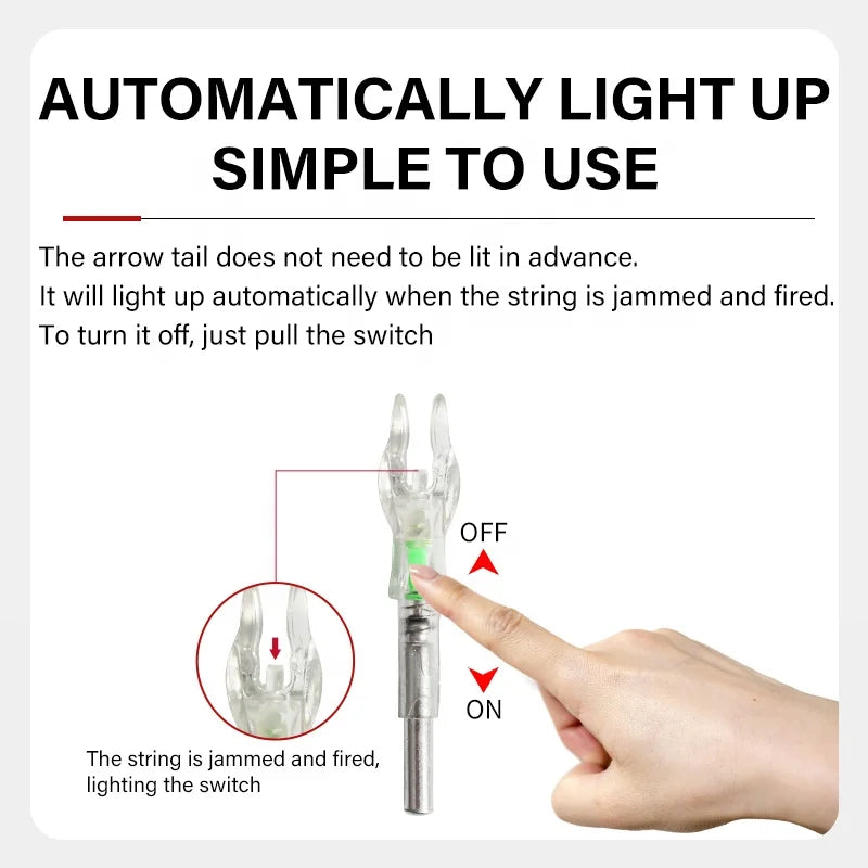 Antique White SPG Lighted Arrow Nocks .165/4.2mm LED Archery Accessories SPG
