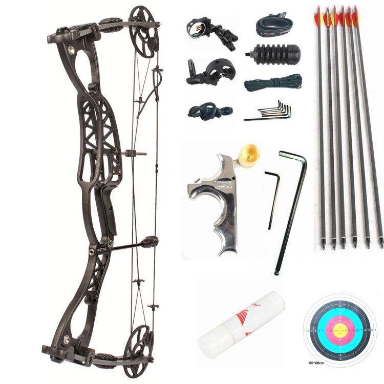 Light Gray M127 Junxing Shooting Archery Compound Bow with Machined Cams with Slide Modules System INDIAN SLINGSHOT