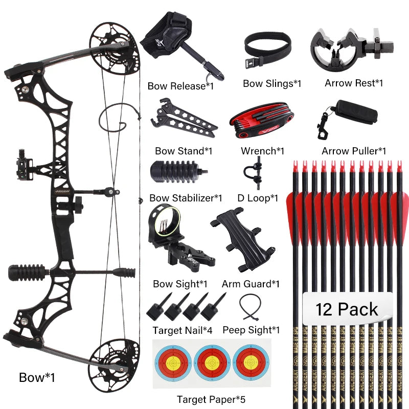 Thistle SPG M128 Compound Bow | Adjustable 30–70lbs Alloy Archery SPG