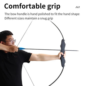 Black SPG M3 Recurve Bow and Arrow Set | 30/40 lbs Wooden Riser Archery Kit SPG