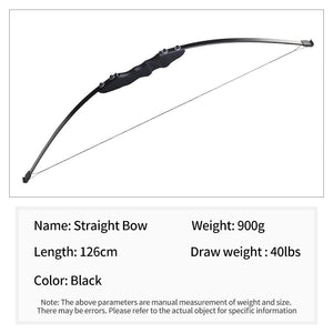 Snow SPG M3 Straight Bow – 126cm Recurve Bow with Wooden Riser (30/40 lbs) SPG