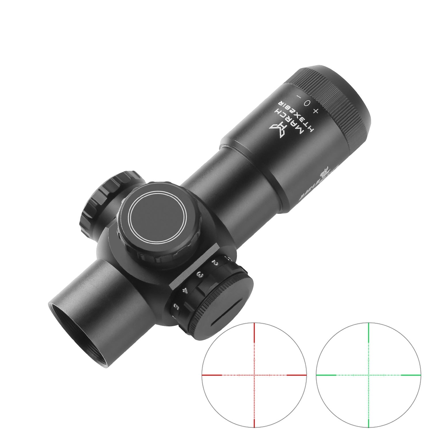 MARCH H 3X28 Compact Illuminated Scope 3X Magnification 28mm Objective