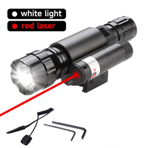 White Smoke Detachable Red & Green Laser Flashlight Sight for Outdoor Use MARKSMAN