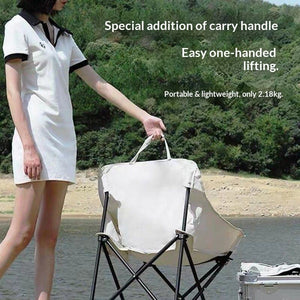 Dim Gray MOON CHAIR Ultra-Light Folding Chair for Outdoor Camping & Fishing MARKSMAN