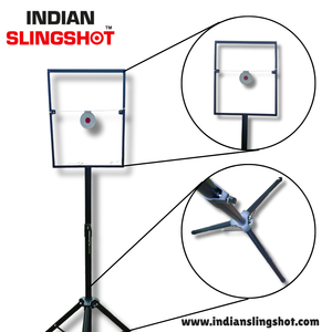 Dark Slate Gray Portable Adjustable Metal Tripod Stand with Target Holder | Heavy-Duty Metal Build INDIAN SLINGSHOT