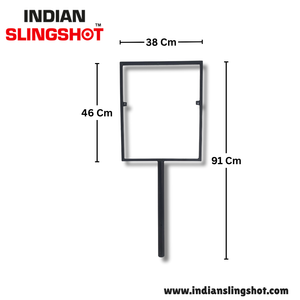 Light Gray Portable Adjustable Metal Tripod Stand with Target Holder | Heavy-Duty Metal Build INDIAN SLINGSHOT