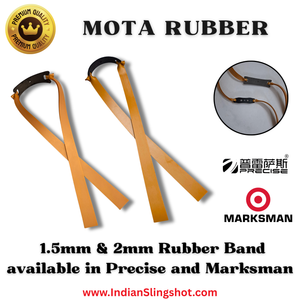 Gray Mota Hard Rubber Band for Slingshots (1.5mm & 2mm Thickness) INDIAN SLINGSHOT