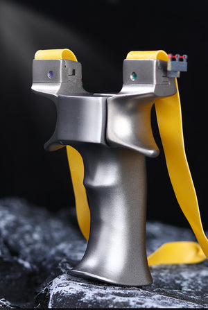 Tan Mascot Aluminum Handle Fast Pressing Elephant Competitive Clip Stainless Steel Outdoor Shooting Slingshot INDIAN SLINGSHOT