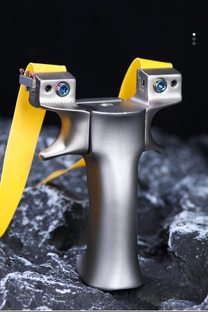 Dark Slate Gray Mascot Aluminum Handle Fast Pressing Elephant Competitive Clip Stainless Steel Outdoor Shooting Slingshot INDIAN SLINGSHOT