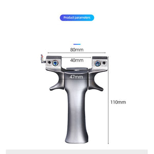 Light Gray Mascot Aluminum Handle Fast Pressing Elephant Competitive Clip Stainless Steel Outdoor Shooting Slingshot INDIAN SLINGSHOT