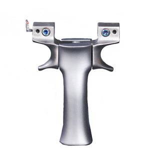 Gray Mascot Aluminum Handle Fast Pressing Elephant Competitive Clip Stainless Steel Outdoor Shooting Slingshot INDIAN SLINGSHOT