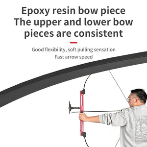 Light Gray SPG Metal Foldable Recurve Bow – Ambidextrous 54" with Resin Limbs SPG