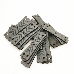 Slate Gray Microfiber Leather Pit Pouches With Center Hole GM&BW