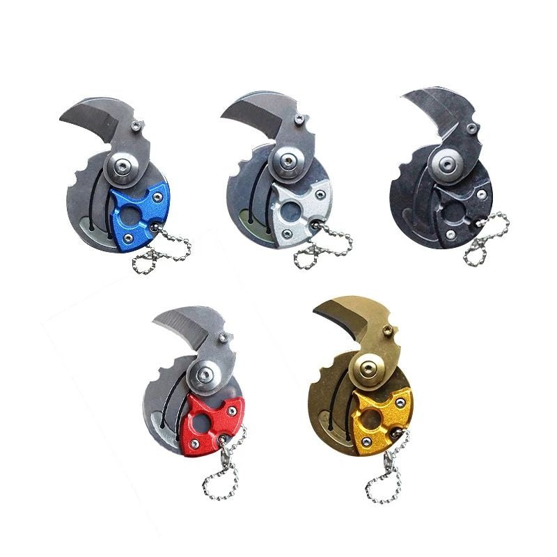 Mini Coin Folding Knife Keychain Pocket EDC Tool