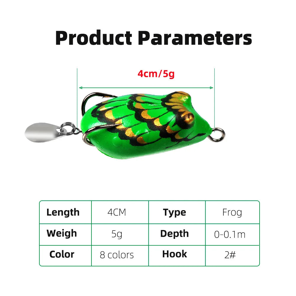 Mini Frog Fishing Lure 4cm 5g Floating PVC Soft Bait