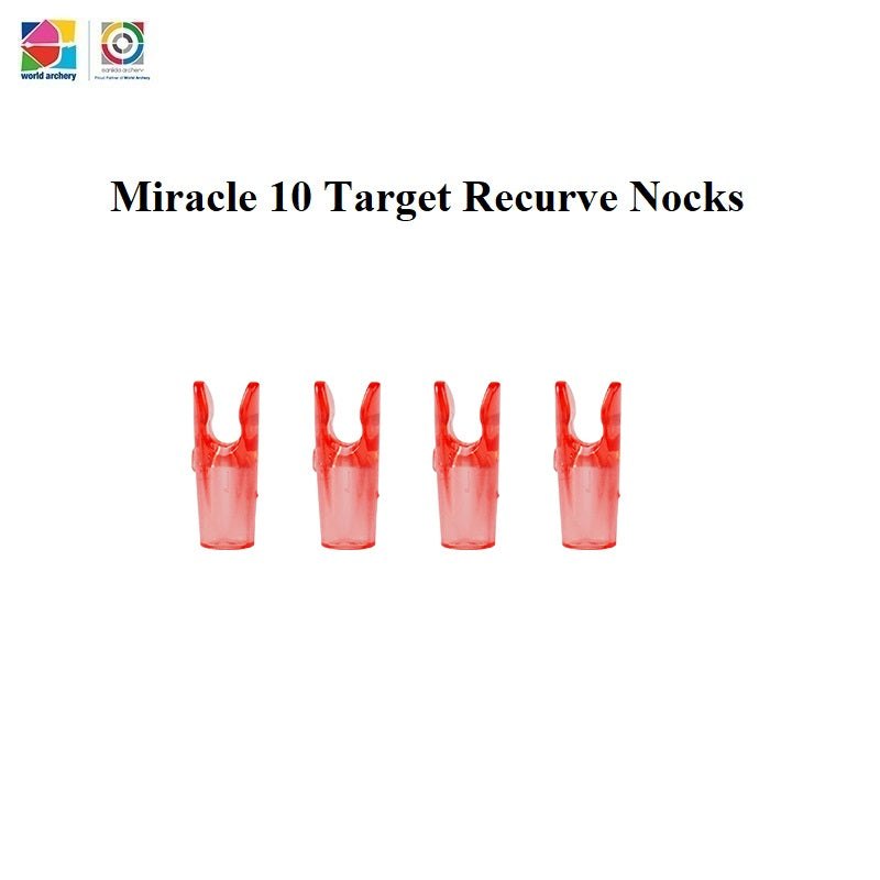 White Smoke Sanlida® Miracle 10 Target Recurve Nocks – Precision Fit Archery Nock Set (50pcs) SANLIDA