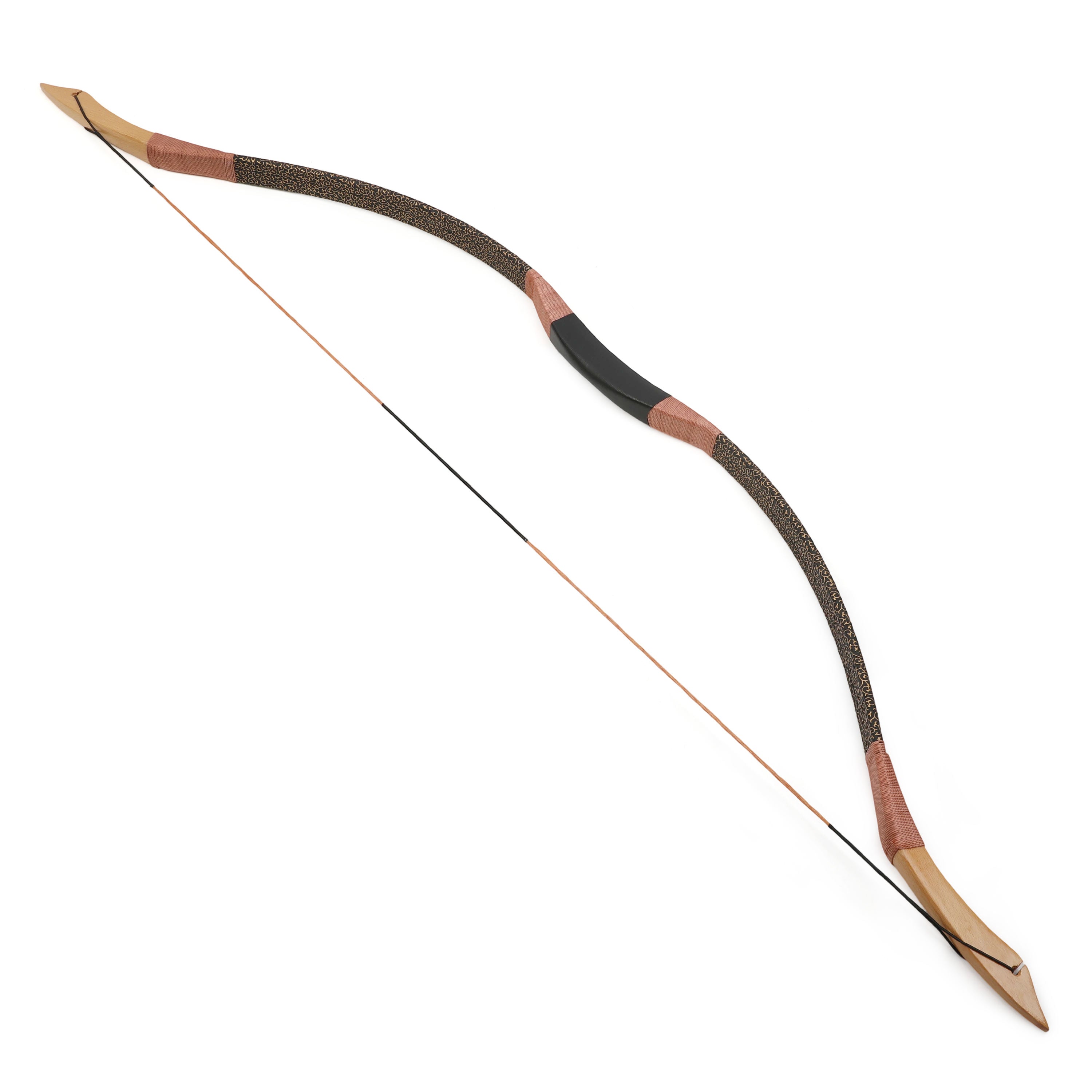 White Smoke 20-100 lbs Traditional Long Mongolian Horse Recurve Bow Archery 55" INDIAN SLINGSHOT