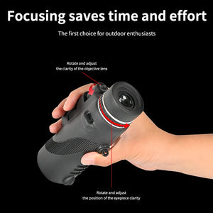 Tan SPG 80x100 HD Monocular Telescope | Portable High-Power Zoom Lens SPG